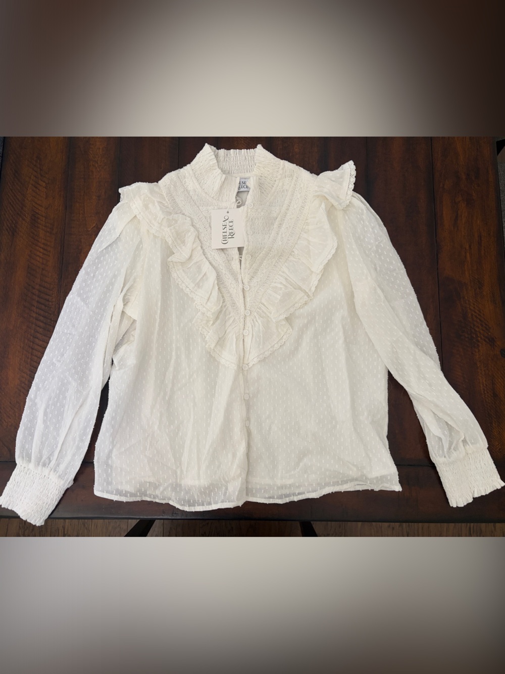 NWT Chelsea Reece Avonlea Shirt White Large